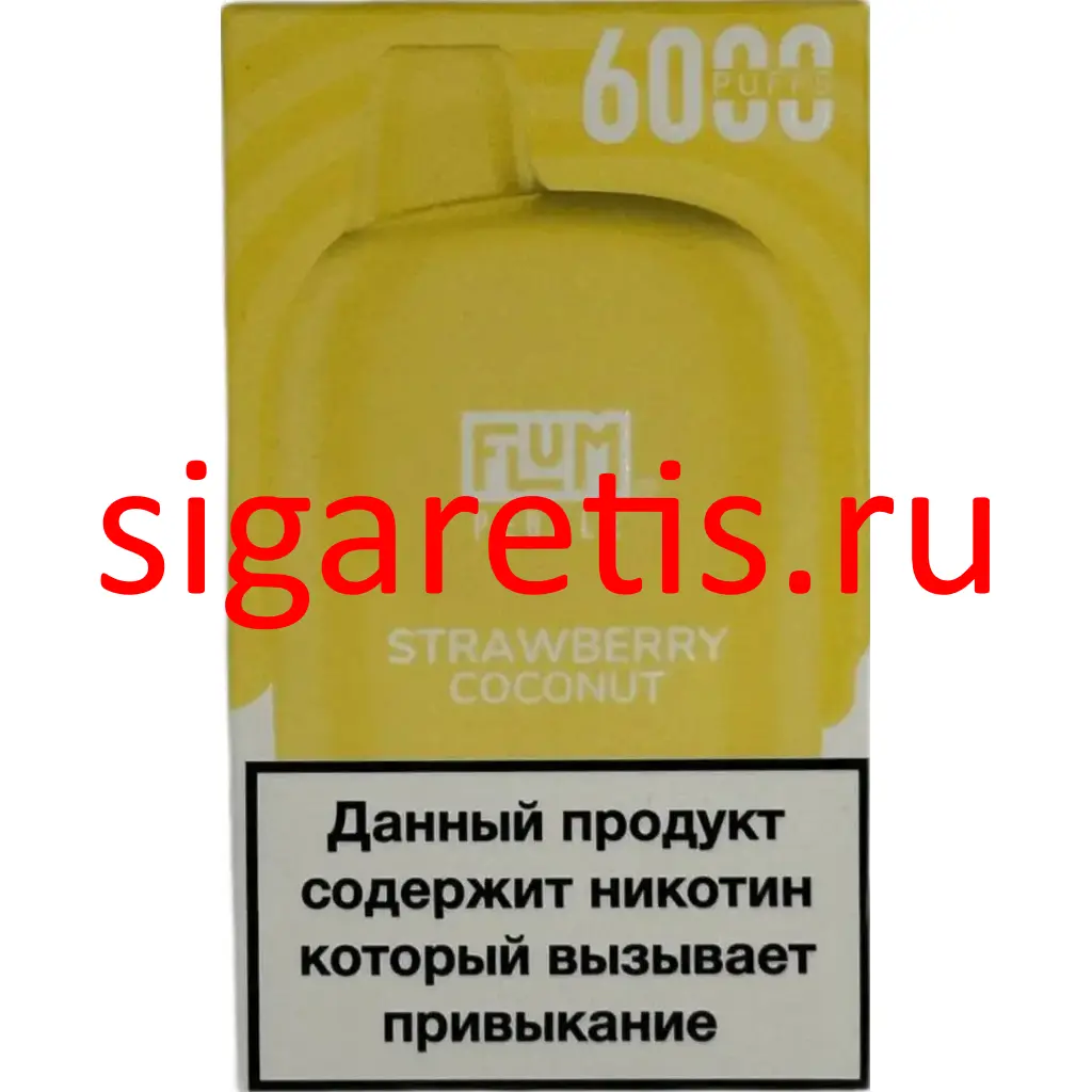 FLUM Pebble 6000 Клубника кокос 2%