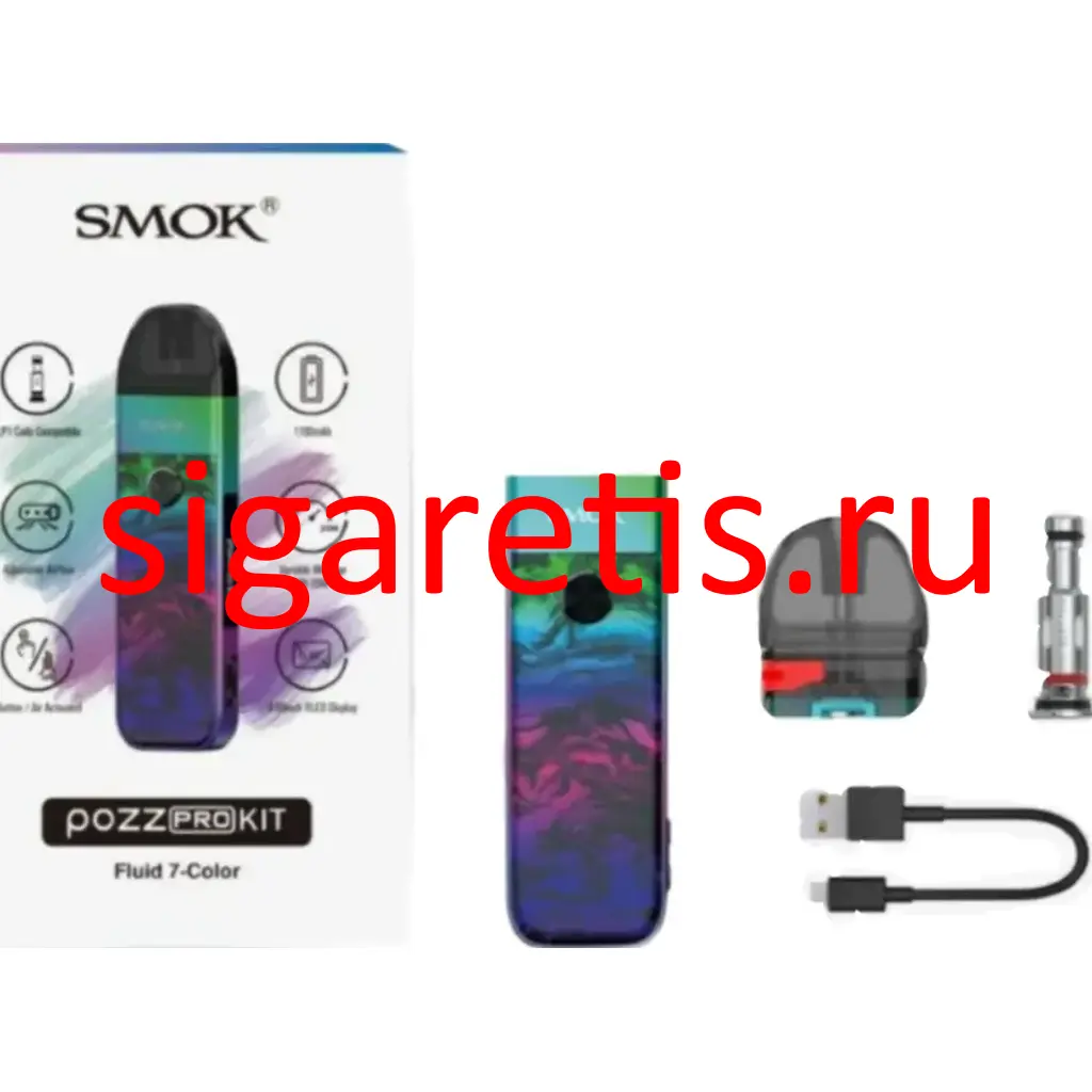 SMOK POZZ PRO 1100mAh Pod Kit 7-Color Alloy SMOK-120D